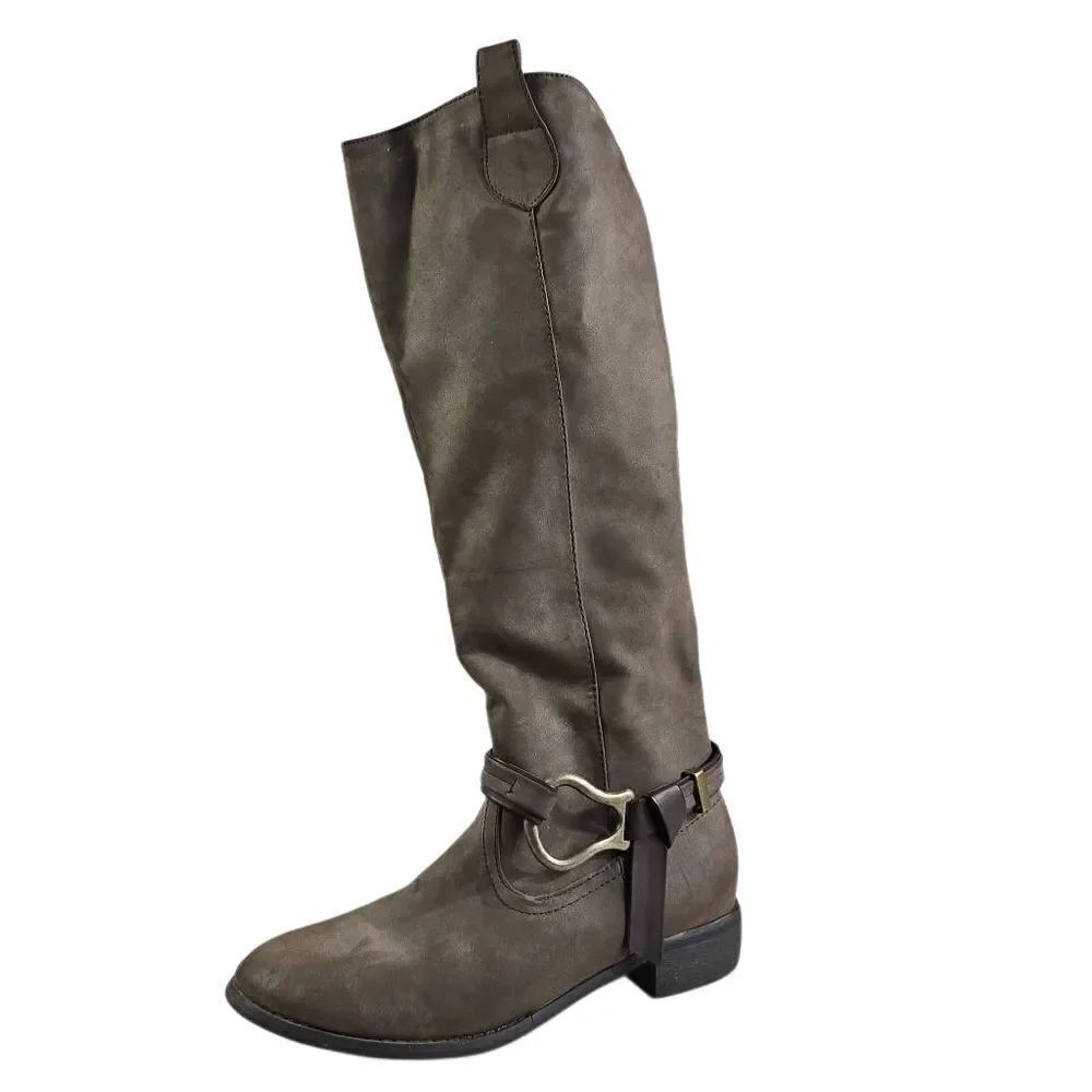 Wanted Taupe Over the Knee Boots